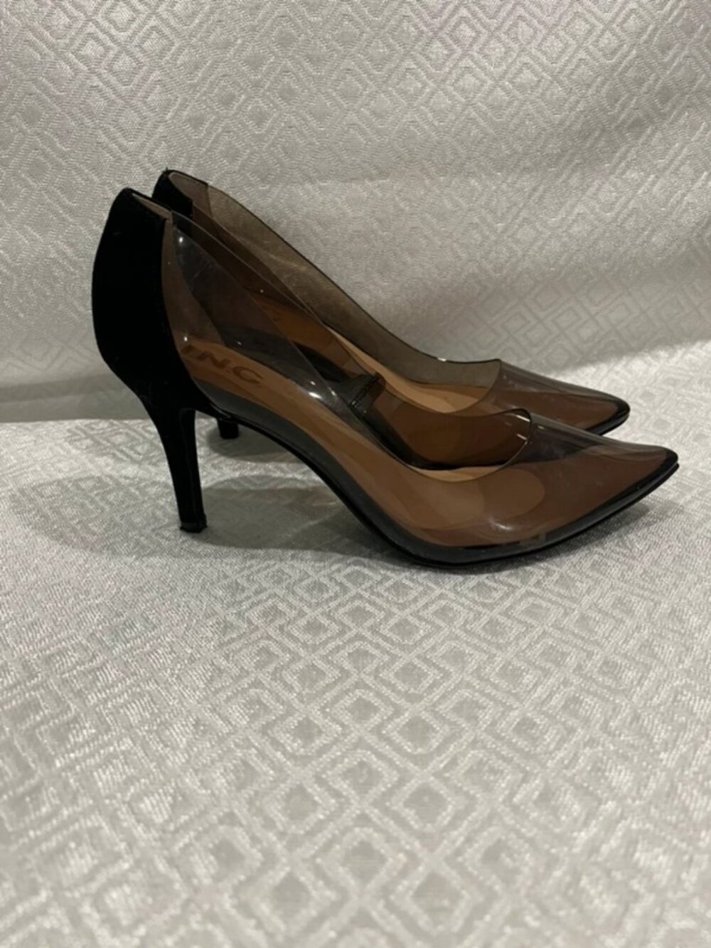 INC international concepts clear and black Pointed -toe pumps